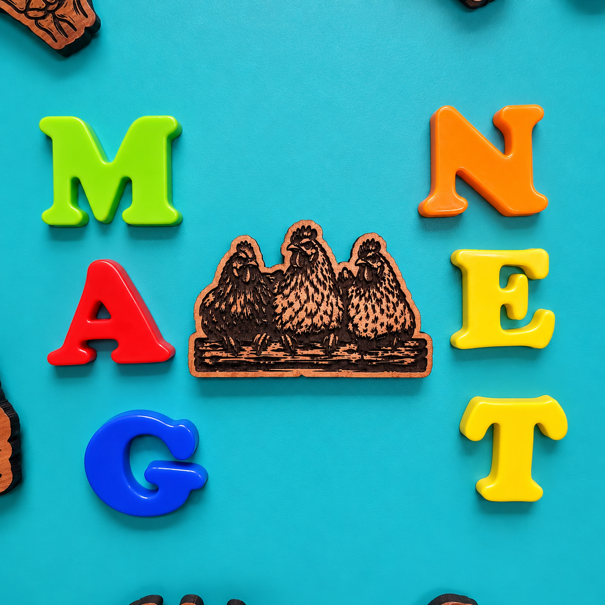 Chicken Magnet | Farmhouse Gift | Aromatic Red Cedar