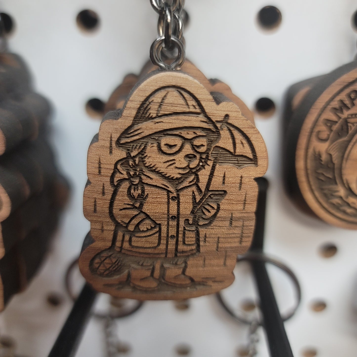 Beaver In The Rain Keychain
