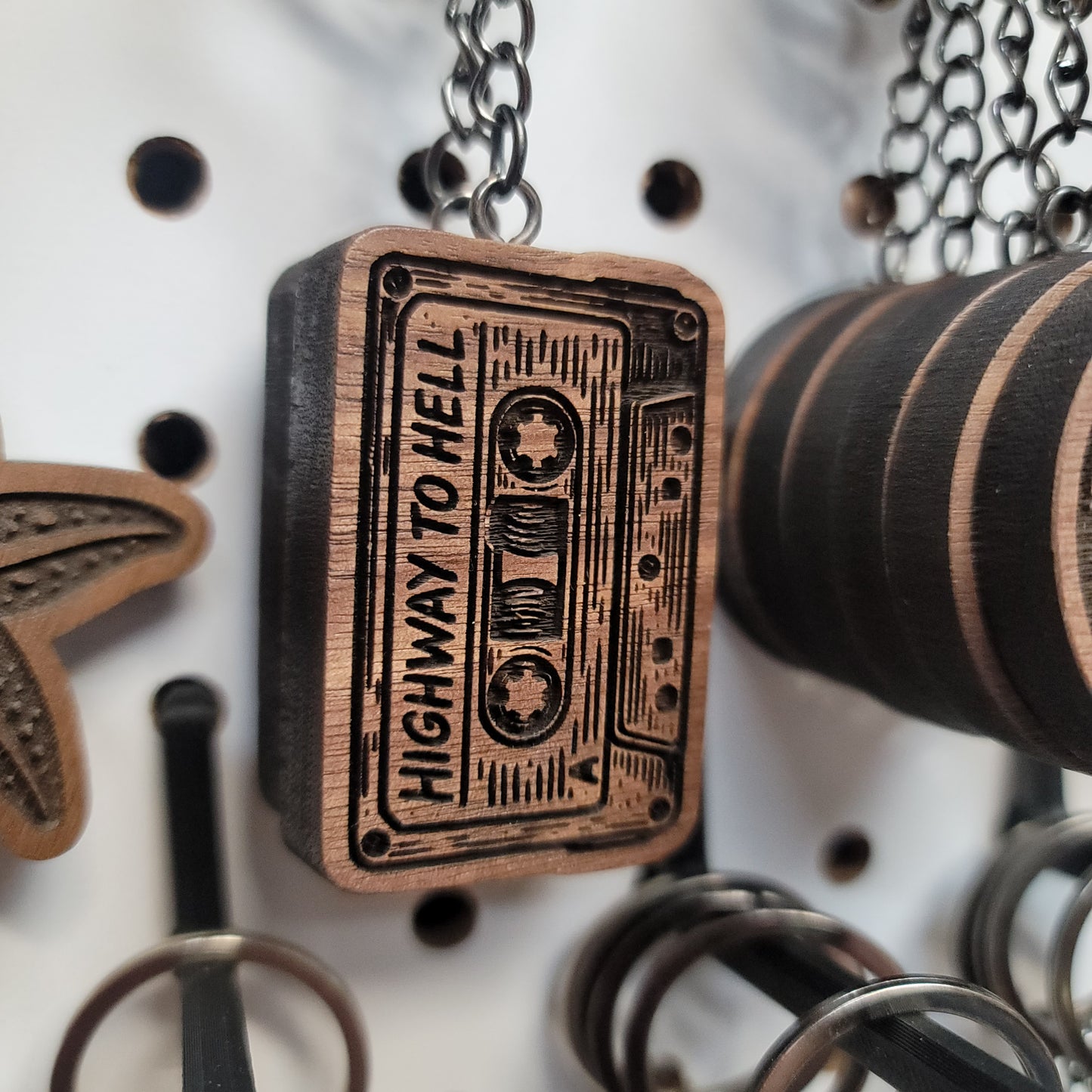 Highway To Hell Cassette Keychain
