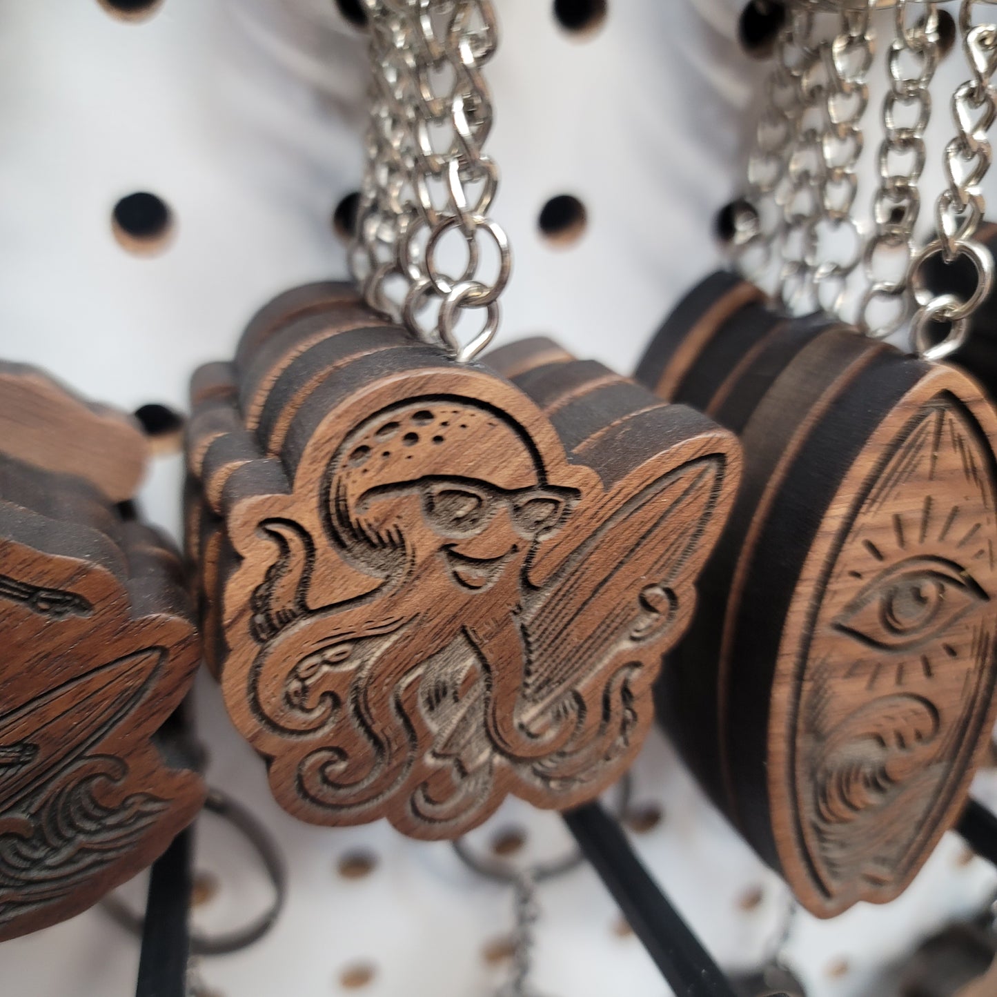 Octopus Surfer Keychain