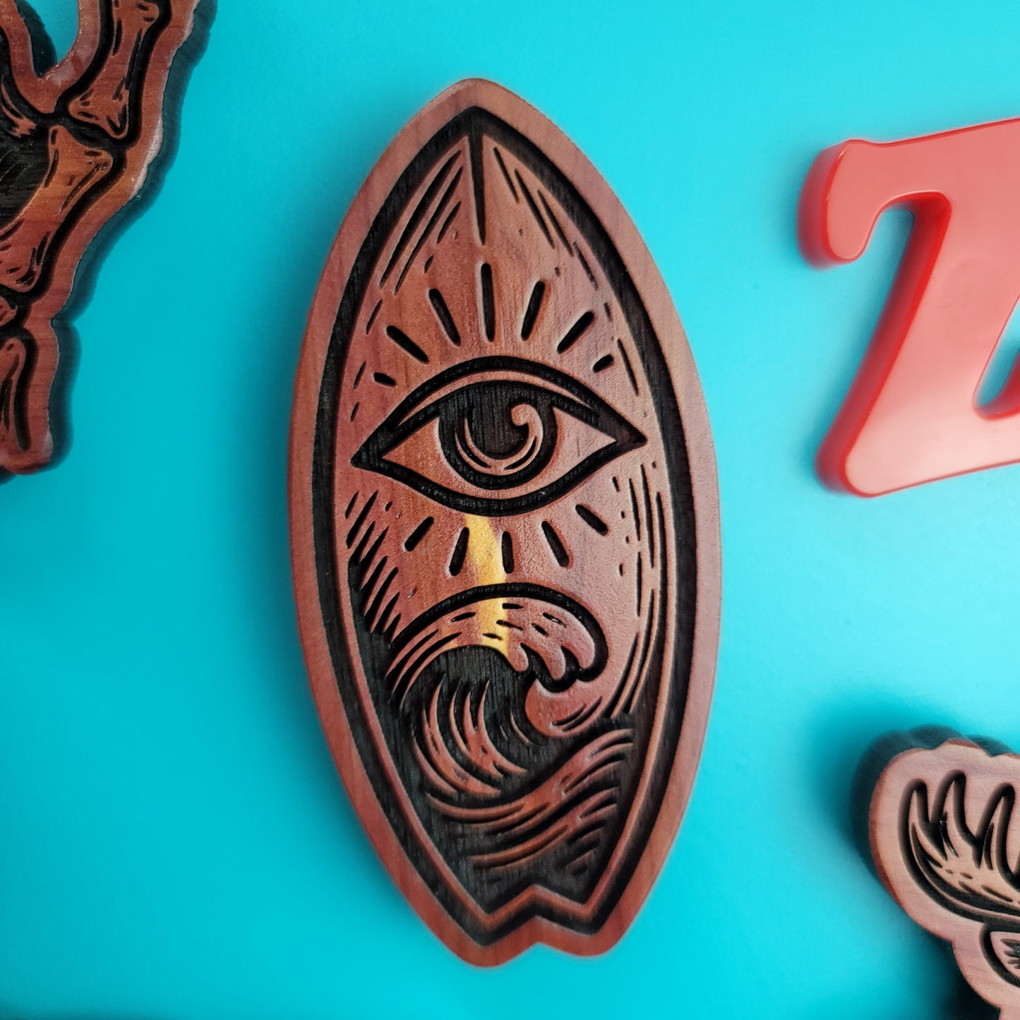 All Seeing Surfboard Magnet