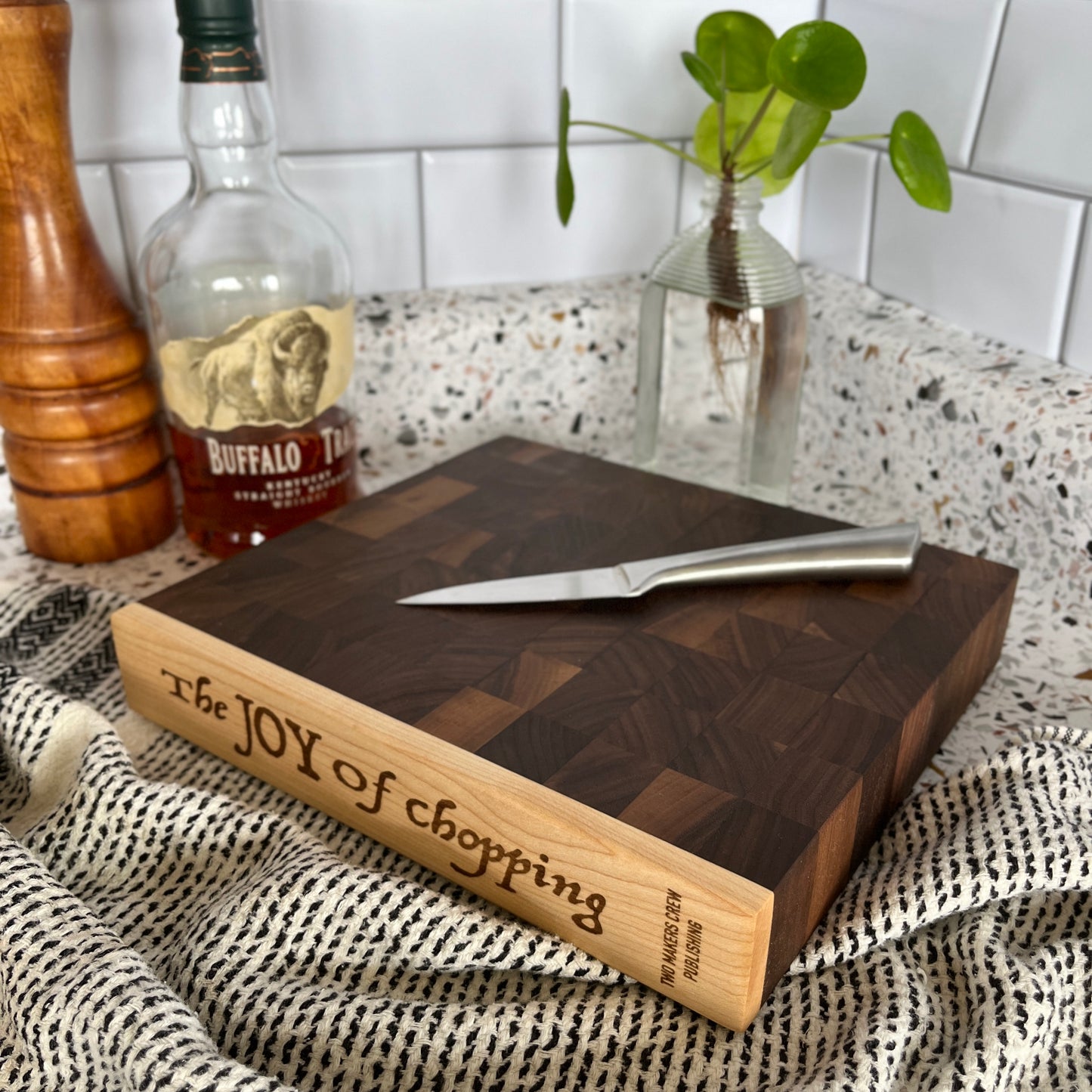 Cook Book Butcher Block End Grain Cutting Board