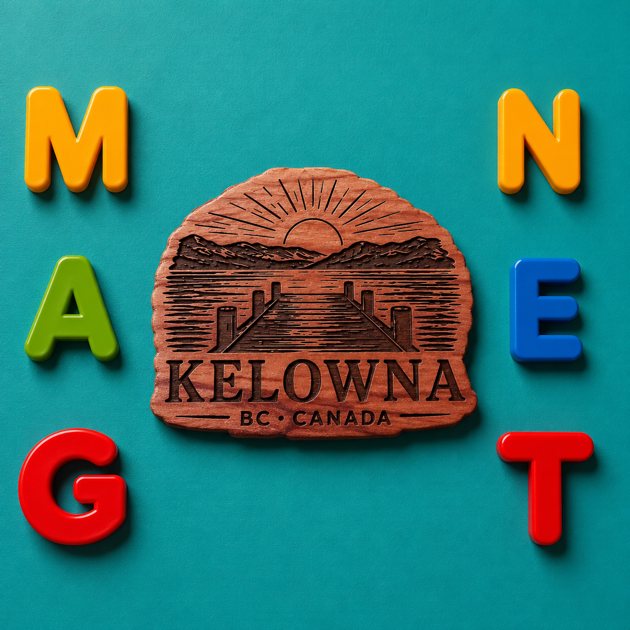 Kelowna Lake Dock Fridge Magnet