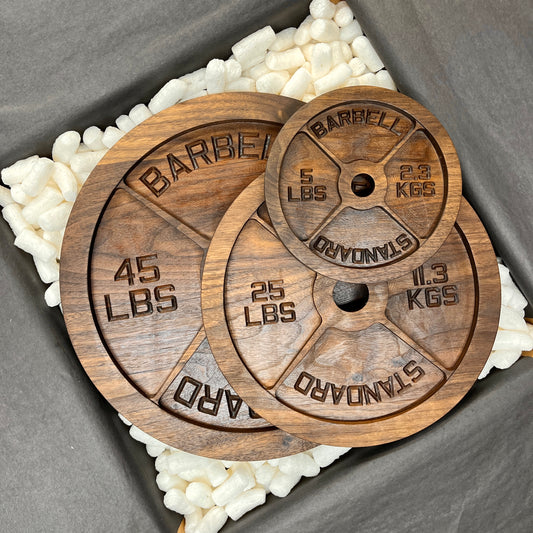 Do you even Gift Bro? Barbell Plate Dark Walnut Tray