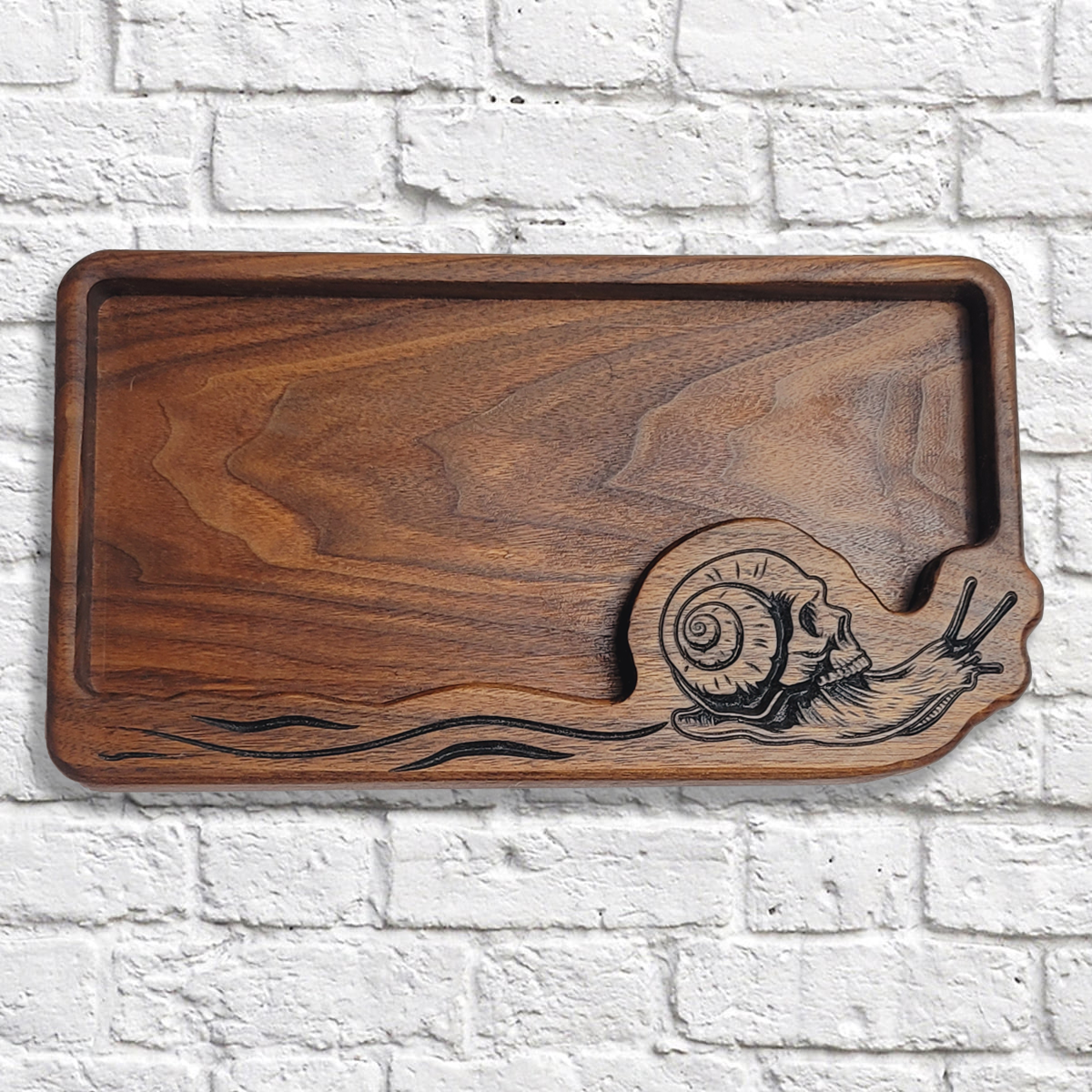 Death Snail dark walnut catchall tray