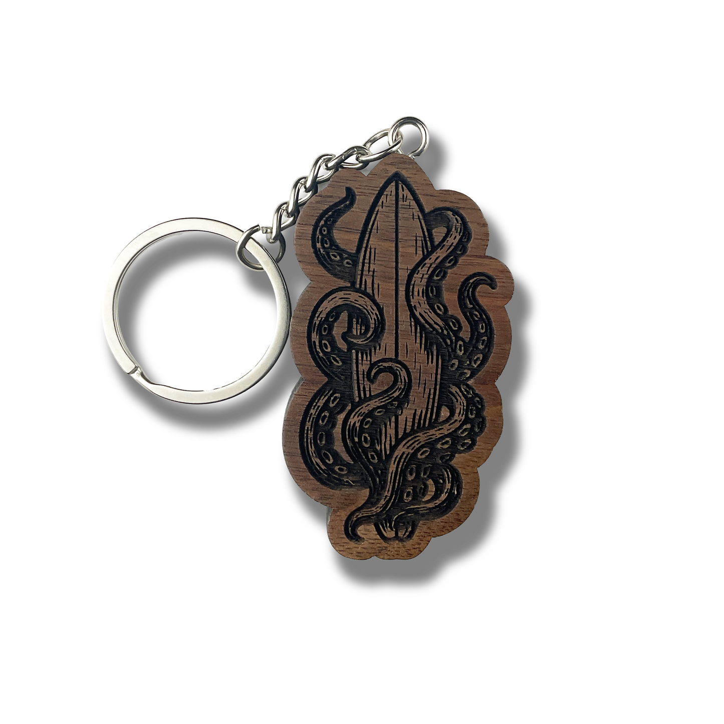 Tentacle Surfboard Keychain