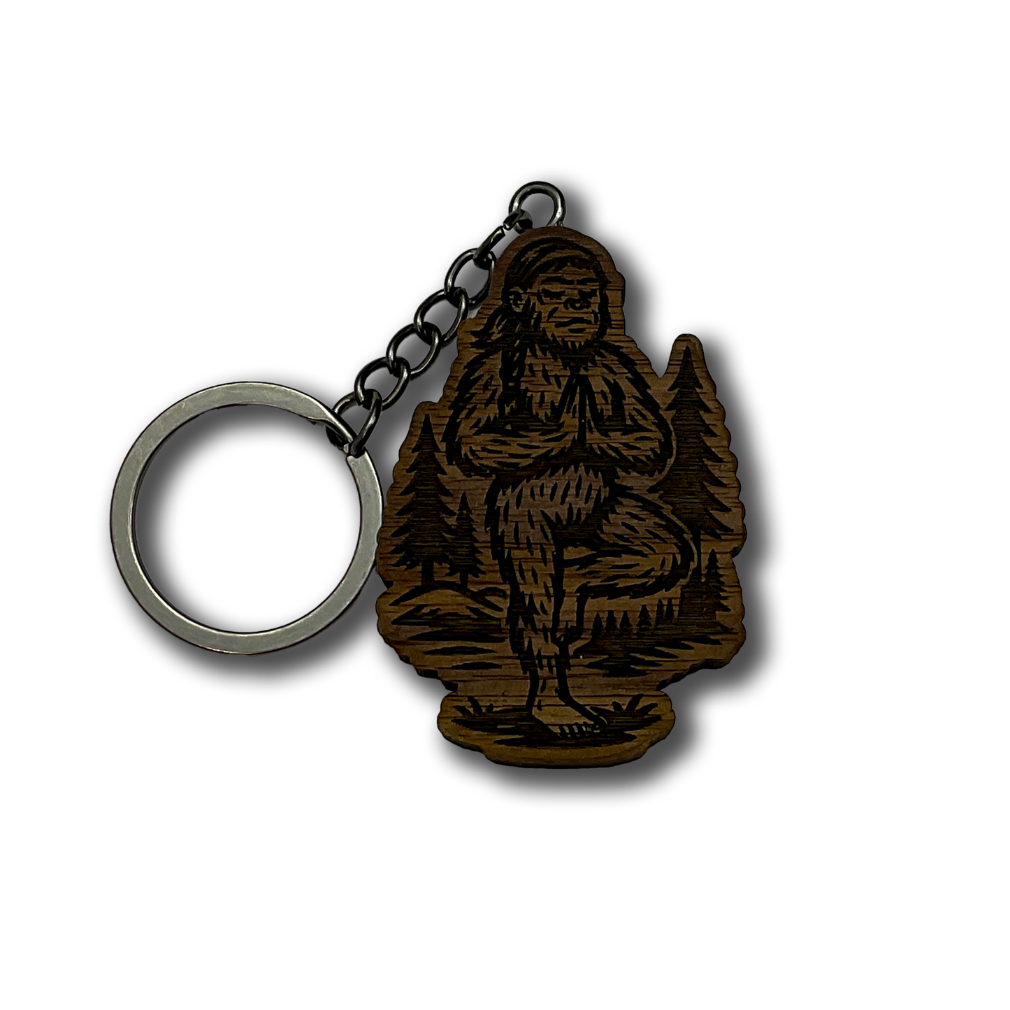 Sasquatch Yoga Keychain