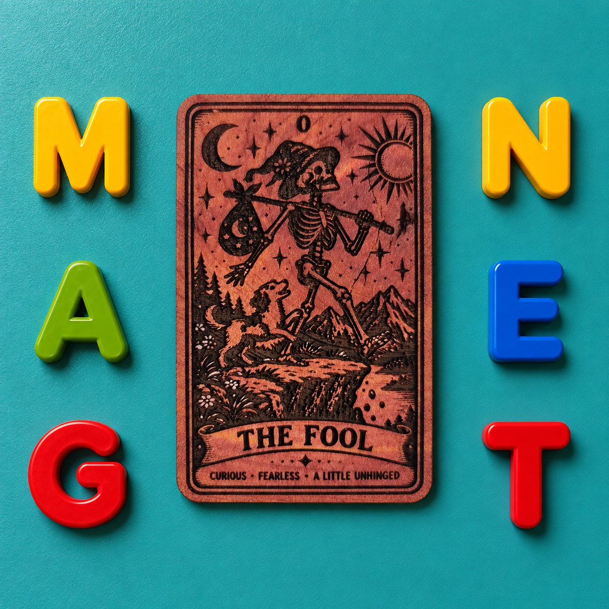 The Fool Tarot Card Magnet – Aromatic Red Cedar Astrology Sign