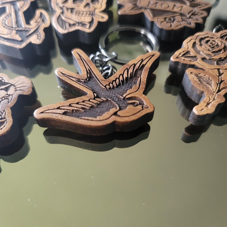 Tattoo Flash Keychain Set of 6