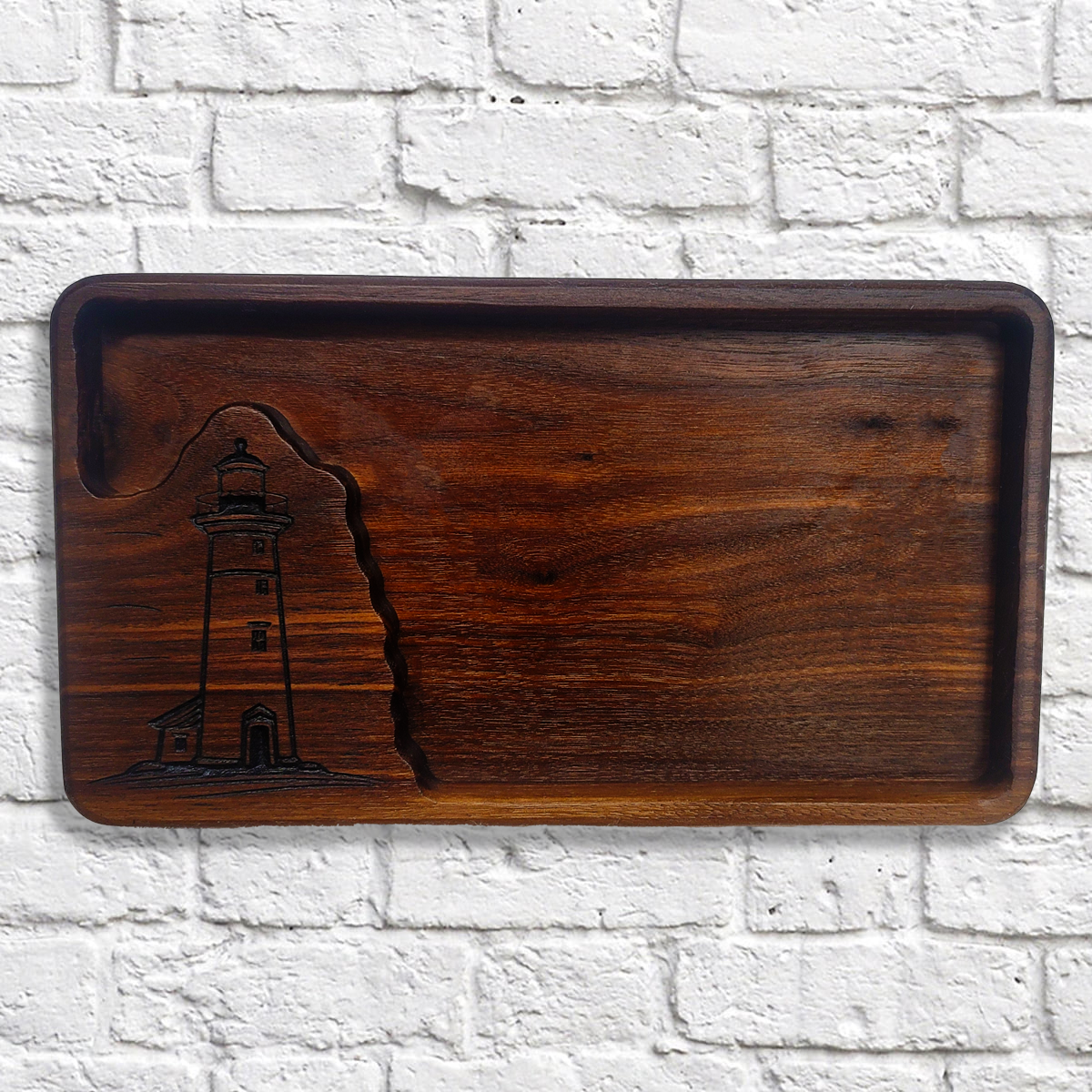 Lighthouse Dark walnut catchall tray