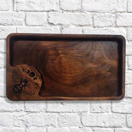 Mystic Bee Dark walnut catchall tray