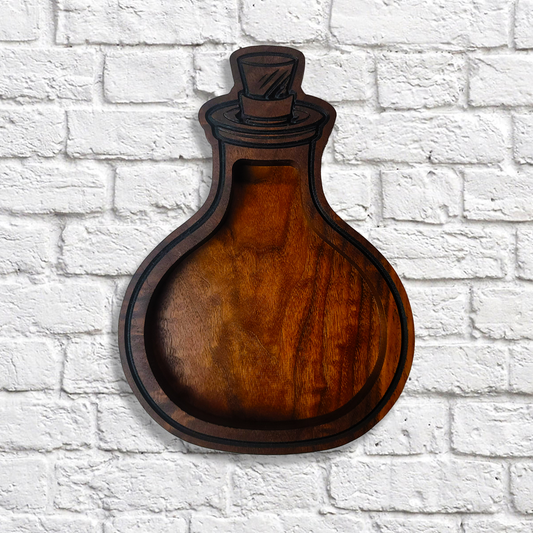 Potion Bottle Dark walnut catchall tray