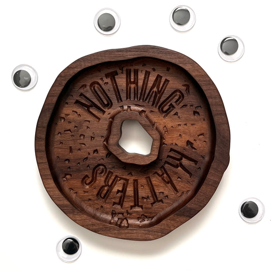 Everything Bagel Black Walnut Catchall at once Tray