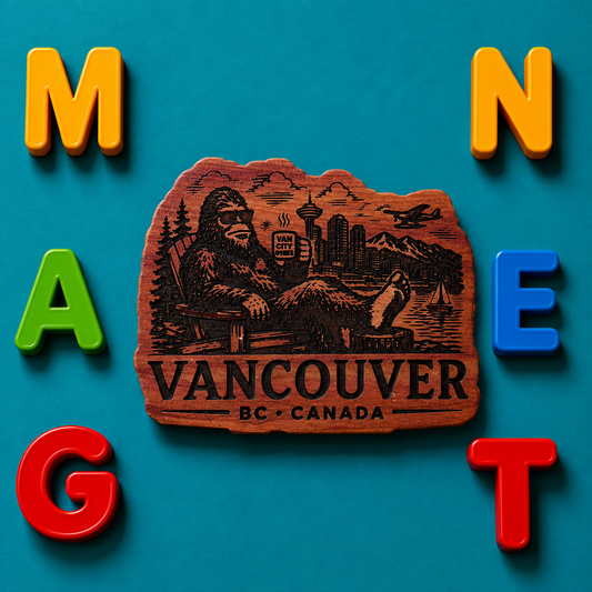 Sasquatch Vancouver Souvenir Fridge Magnet