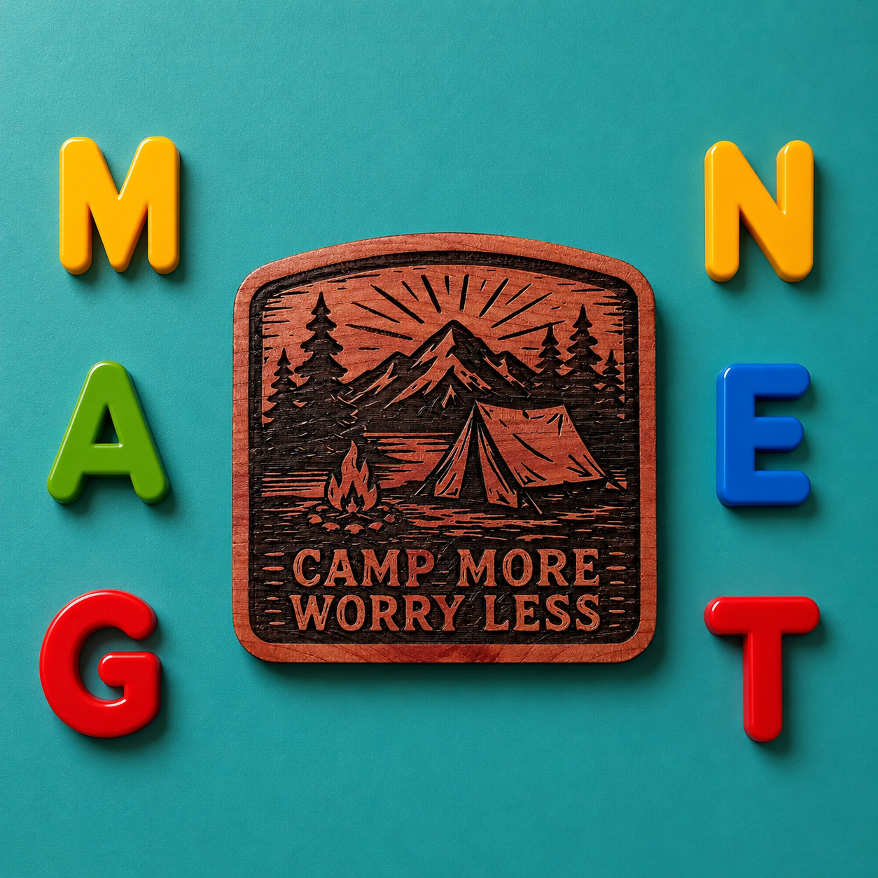 Camp More Worry Less Magnet