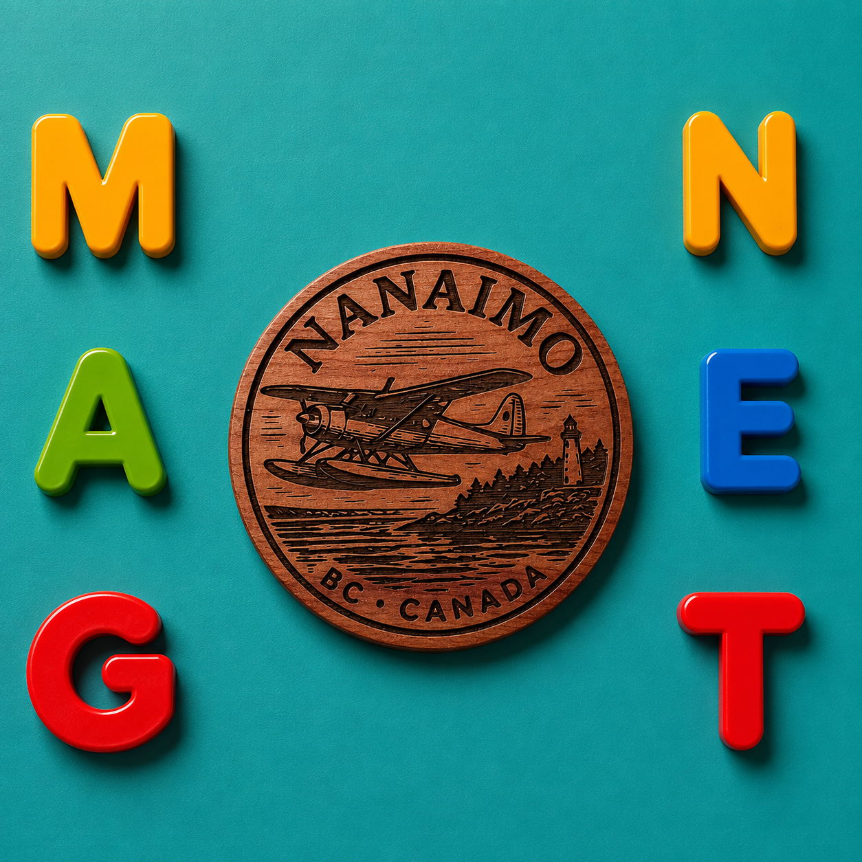 Nanaimo Beach Plane Fridge Magnet