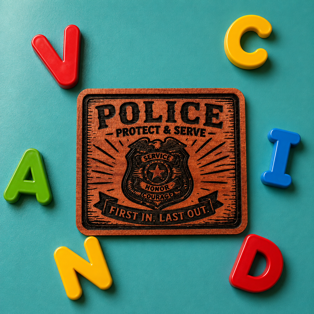 Police Protect and Serve Magnet