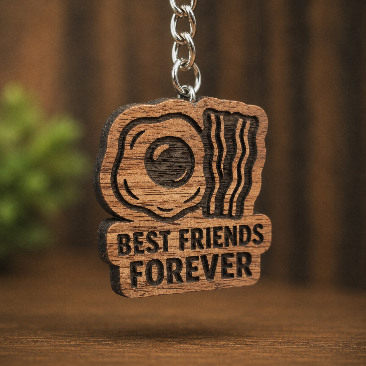 Bacon and Eggs Keychain