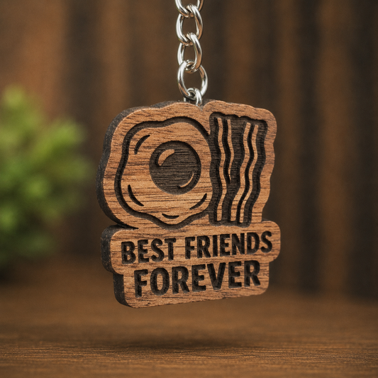 Bacon and Eggs Keychain