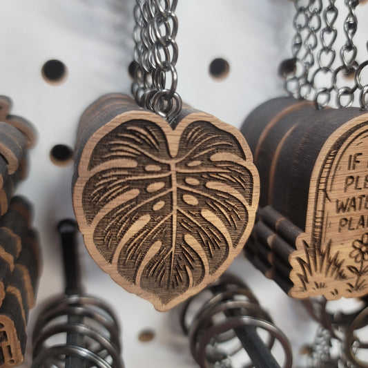 Monstera Leaf Keychain