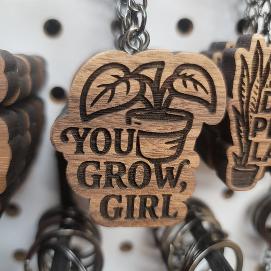 You Grow Girl Keychain