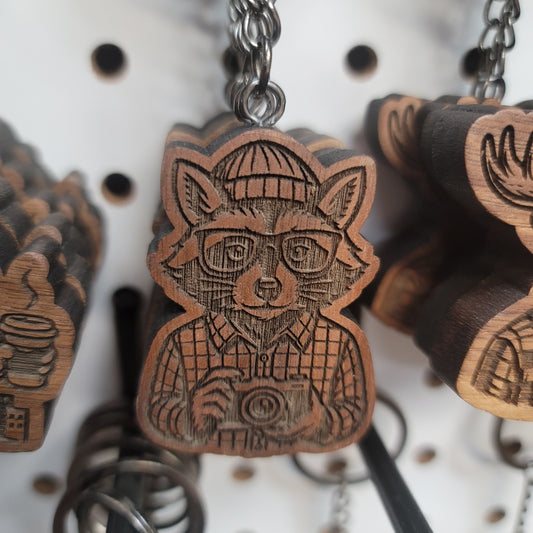Trash Panda Photog Keychain