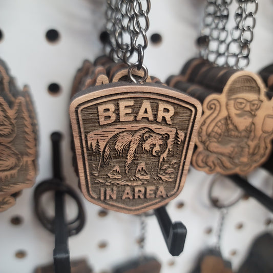 Bear In Area Keychain