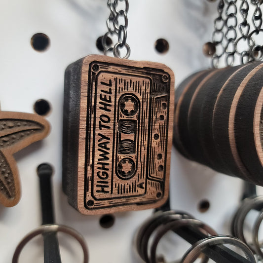 Highway To Hell Cassette Keychain