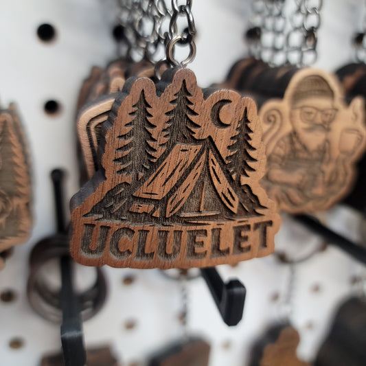 Ucluelet Camping Keychain