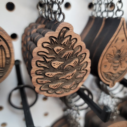 Pine Cone Keychain