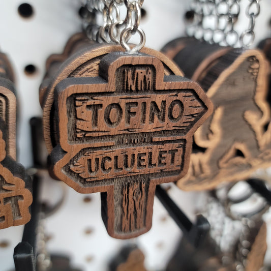 Tofino Ucluelet Sign Keychain