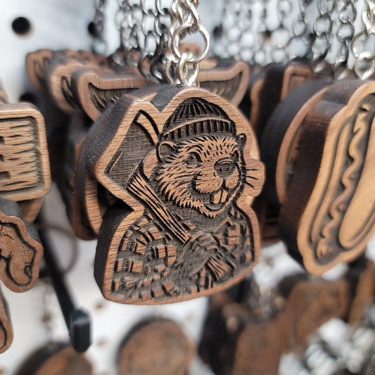 Lumberjack Beaver Keychain