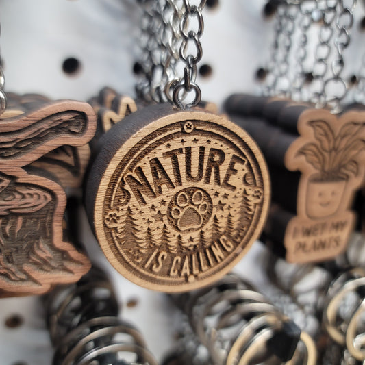 Nature Is Calling Keychain