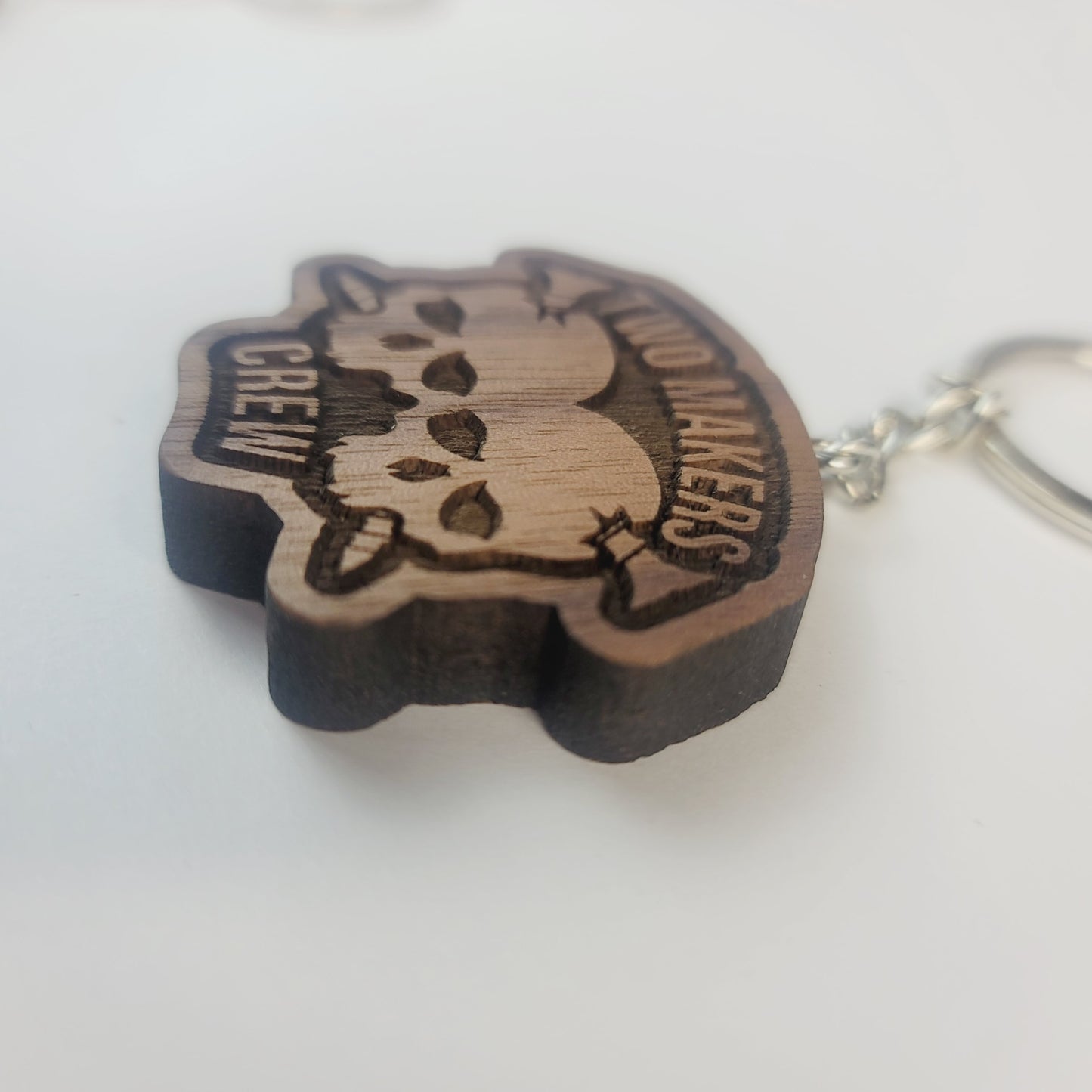Custom Solid Walnut Keychain