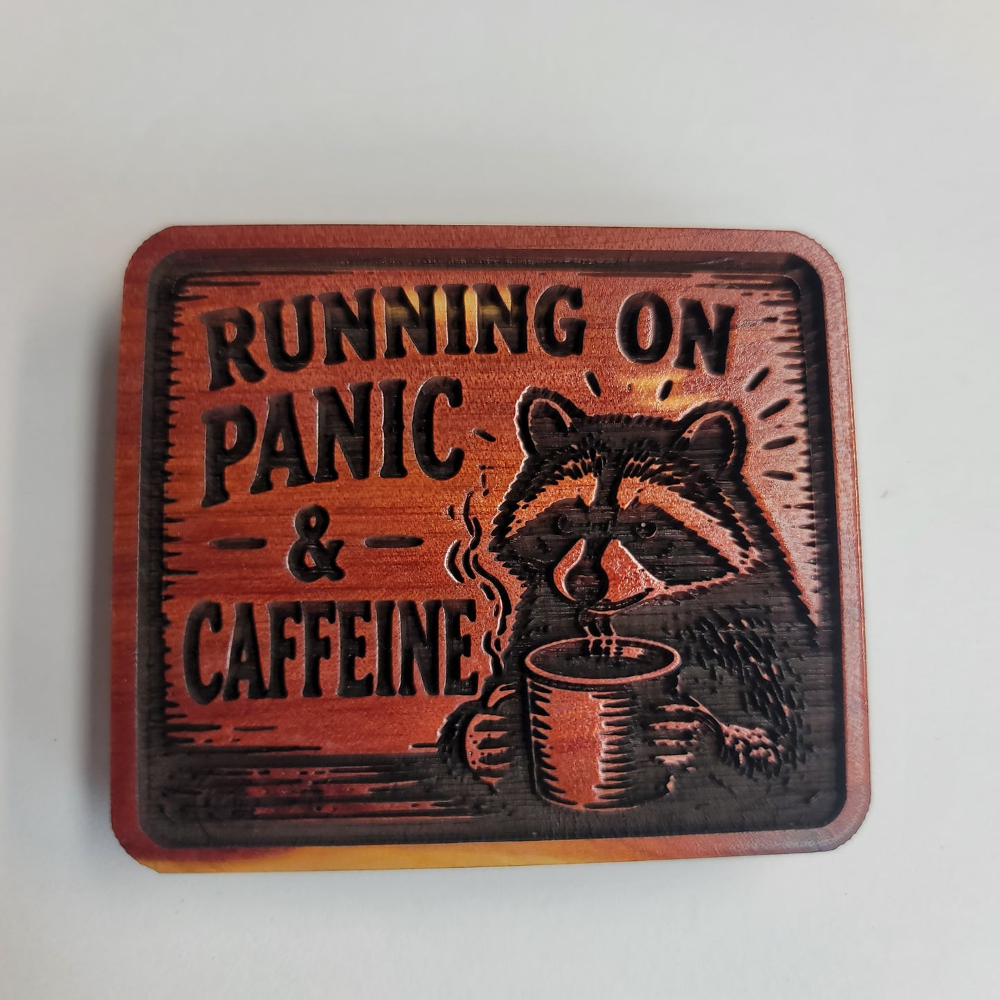 Running on panic and caffeine Magnet