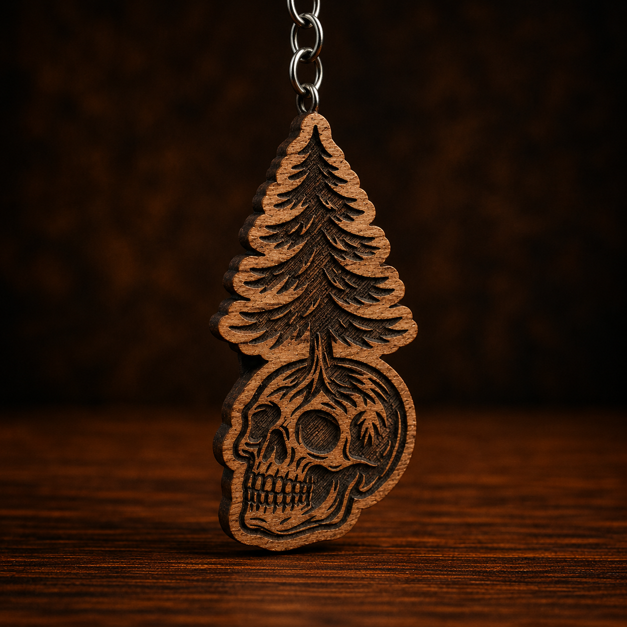 Skull Tree Keychain