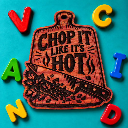Chop It Like Its Hot Red Cedar Kitchen Fridge Magnet