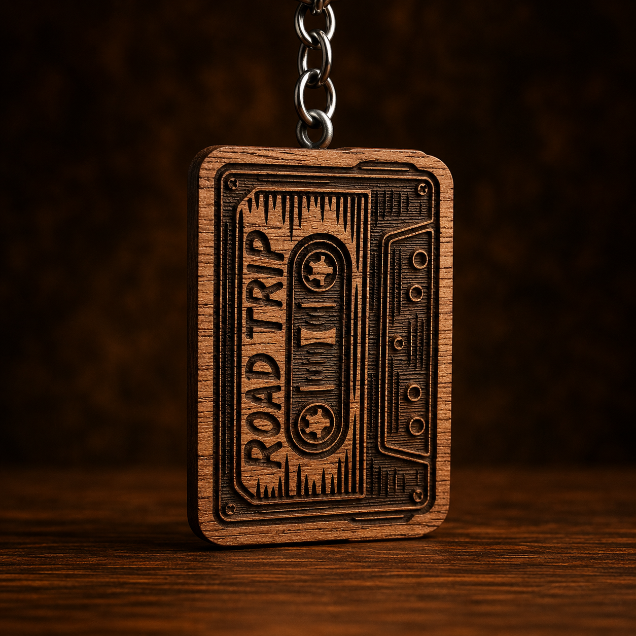 Road Trip Cassette Keychain