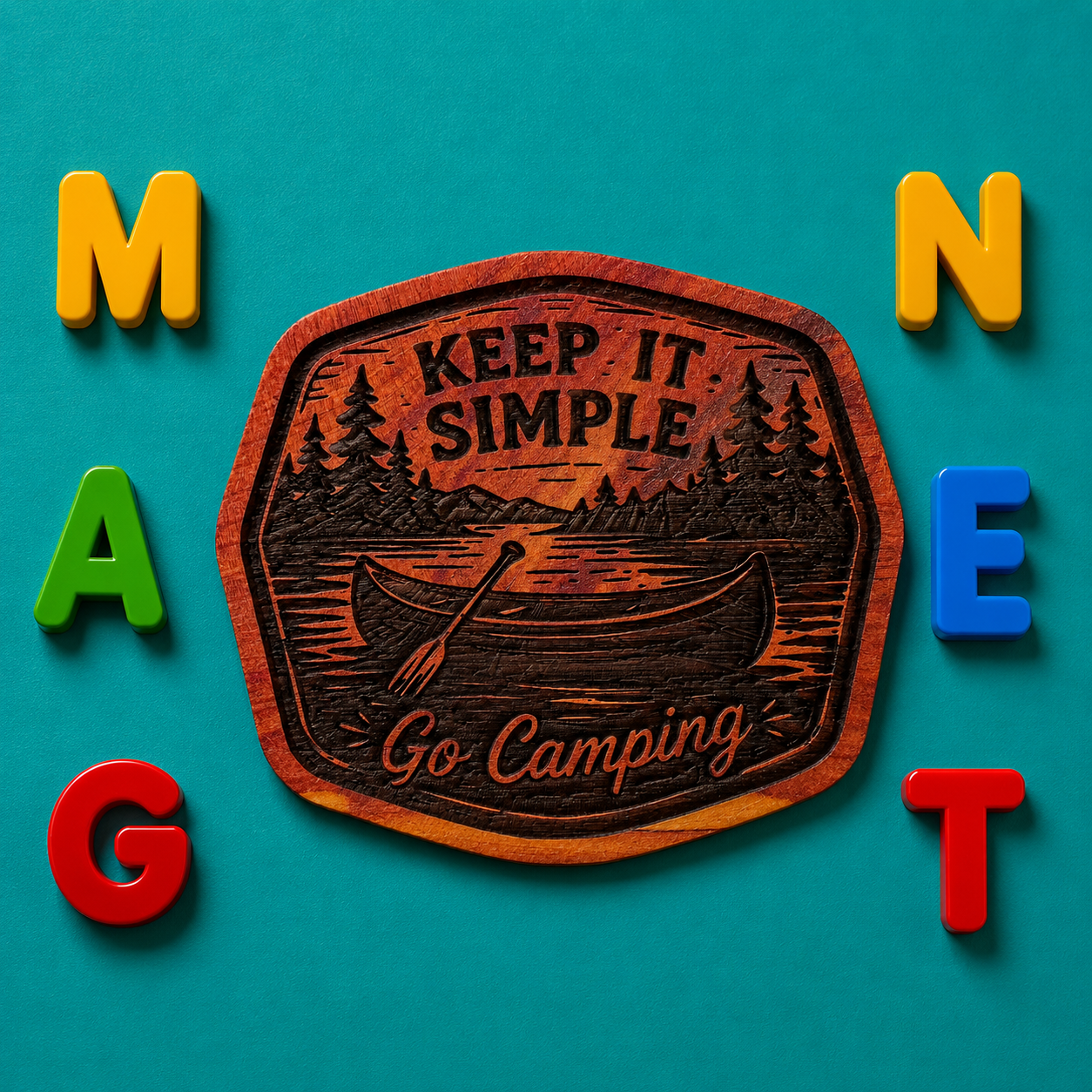 Keep it simple Go Camping Magnet