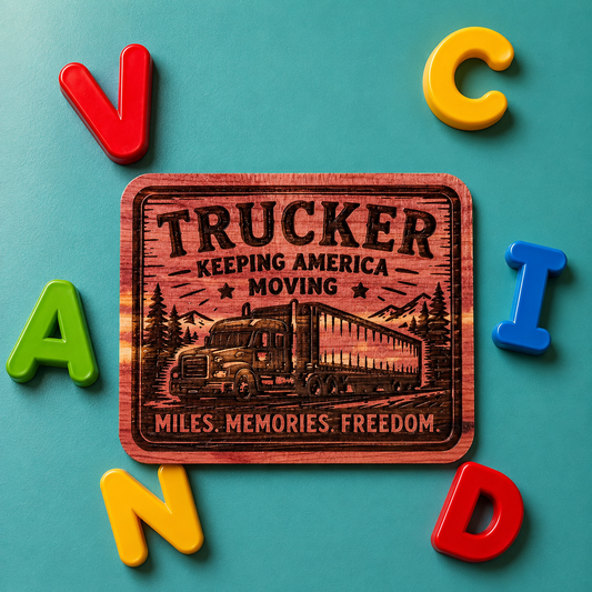 Trucker Keeping America Moving Magnet