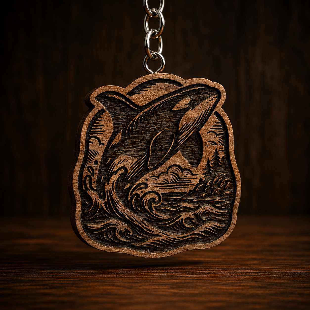 Orca Spyhopper Keychain