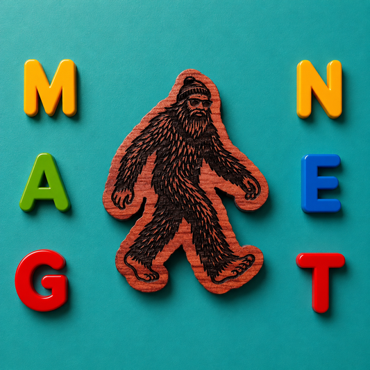 Hipster Bigfoot Magnet
