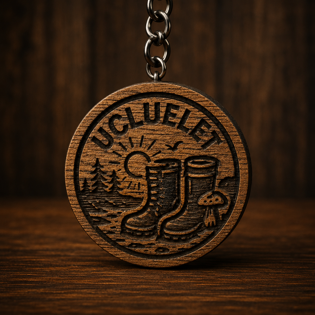 Ucluelet Boots Keychain