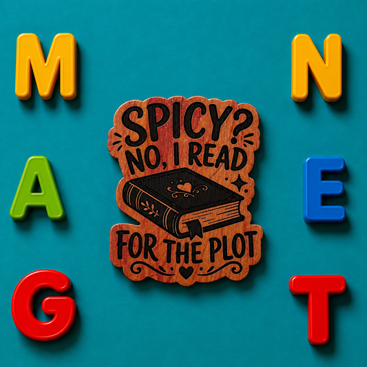 Spicy? No I read for the plot! Fridge Magnet