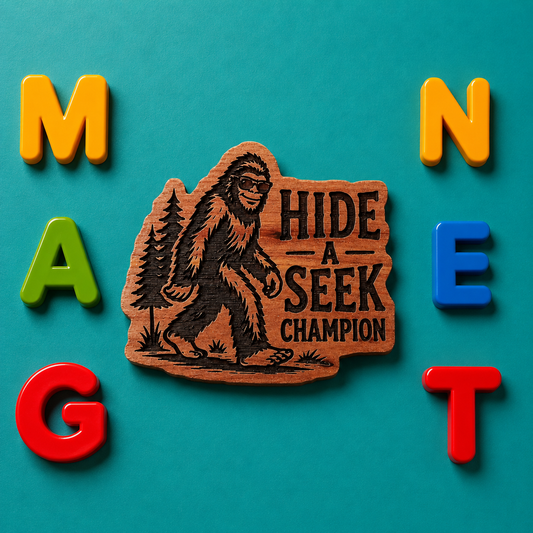 Bigfoot Hide and Seek Champion Fridge Magnet