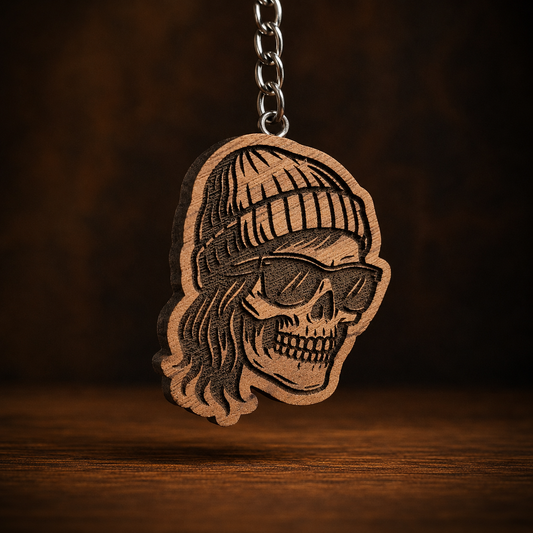 Hipster Female no cig Keychain