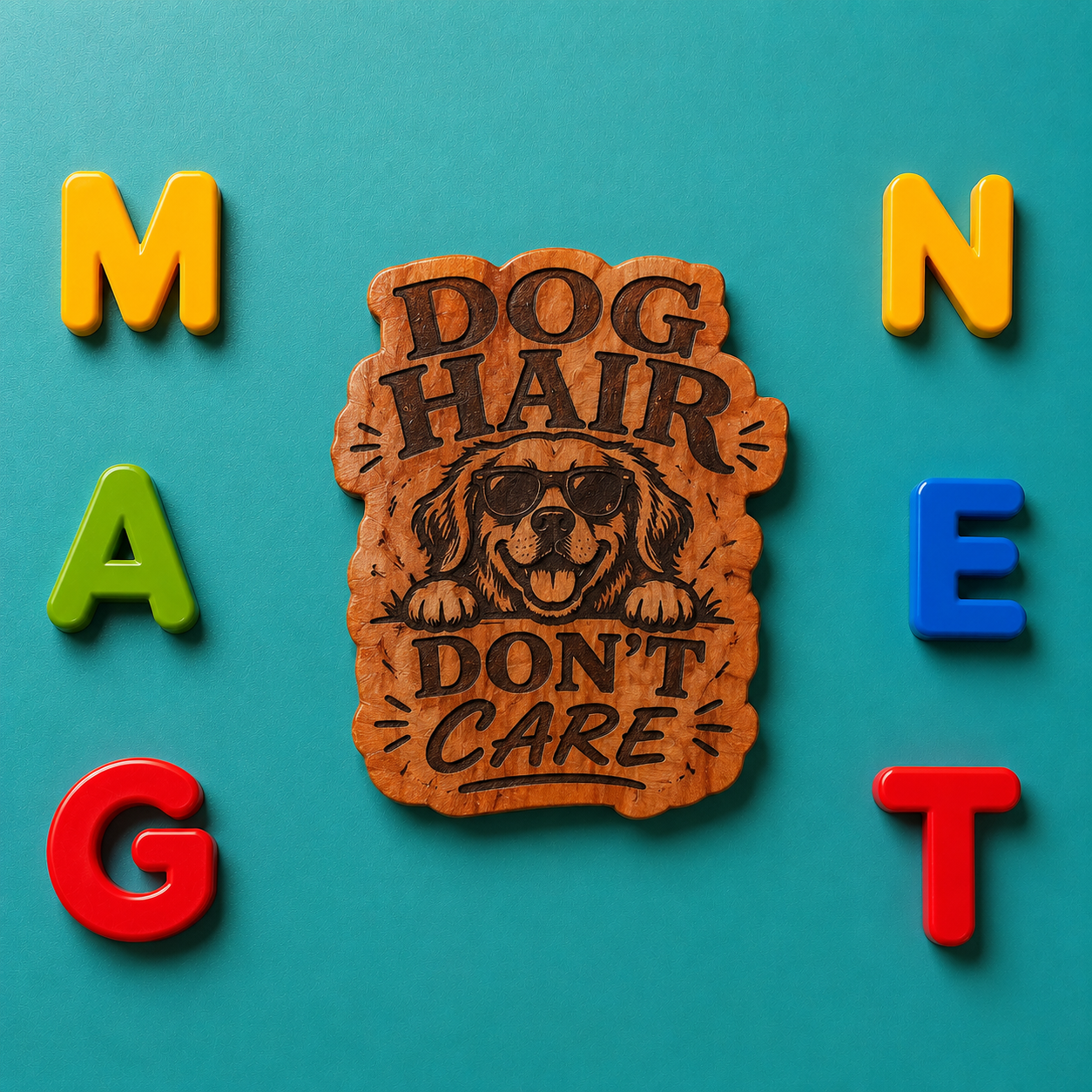 Dog Hair, Dont Care Fridge Magnet