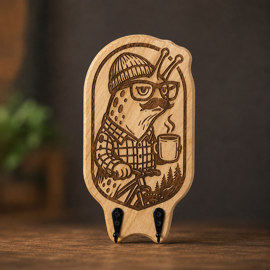 Hipster Coffee Slug Key Holder