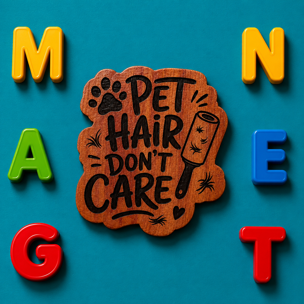 Pet Hair, Dont Care Fridge Magnet