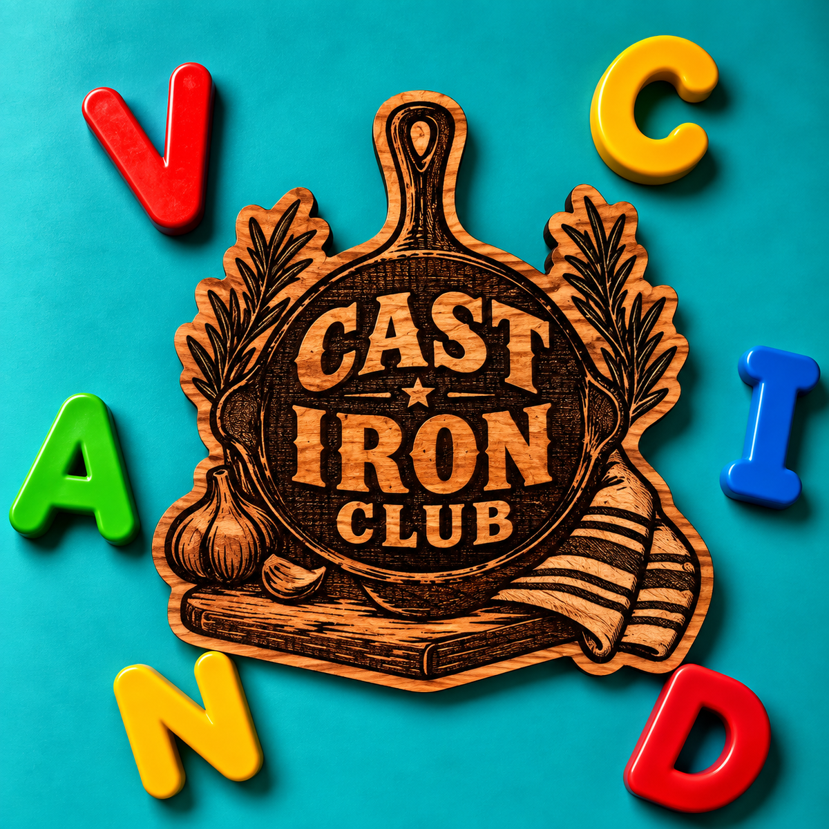 Cast Iron Club Red Cedar Kitchen Fridge Magnet